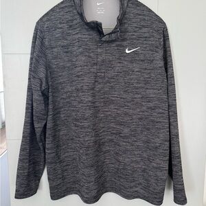 Nike Black and Gray Long Sleeve Pullover